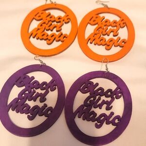 Black Girl Magic Earrings Set